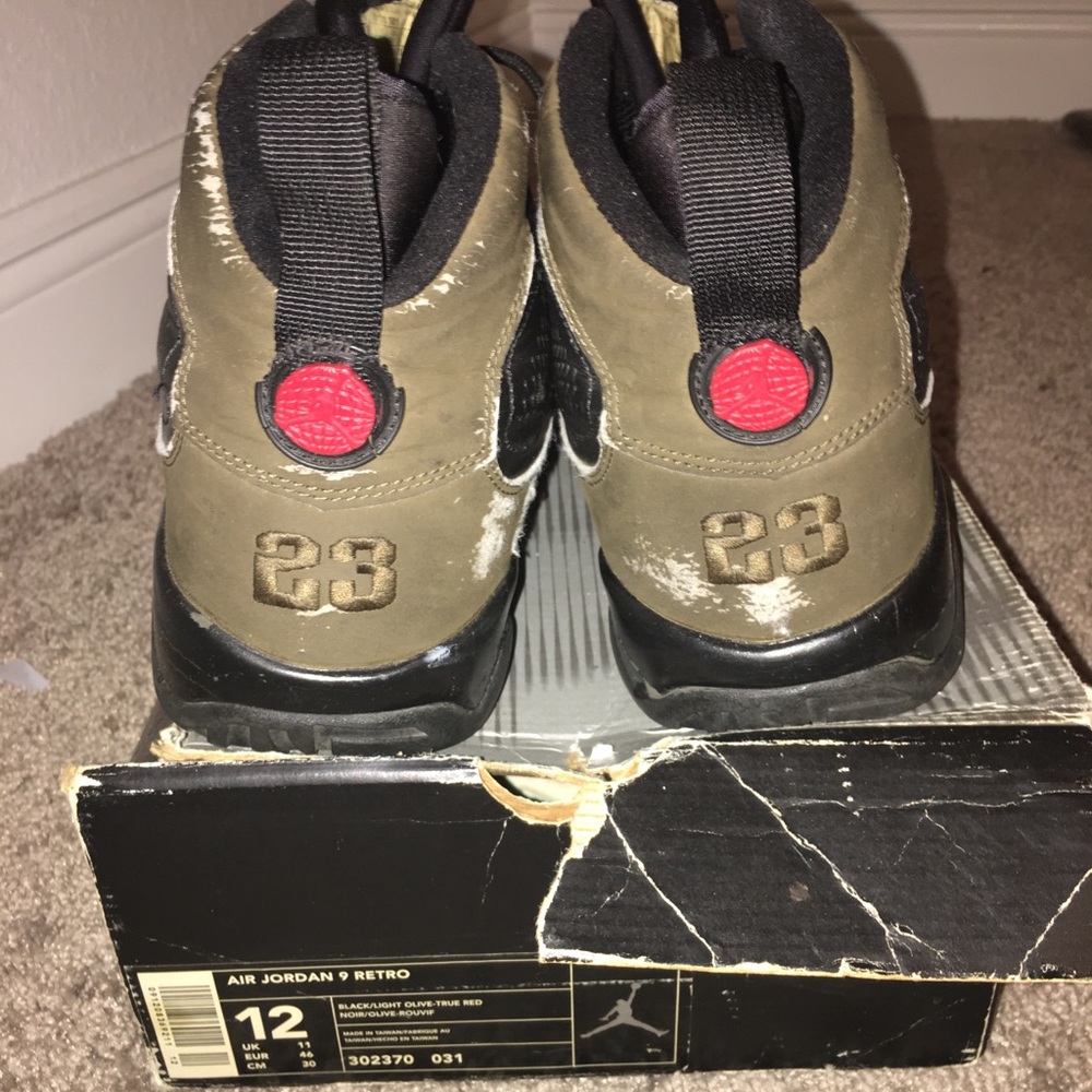 Olive Air Jordan 9s